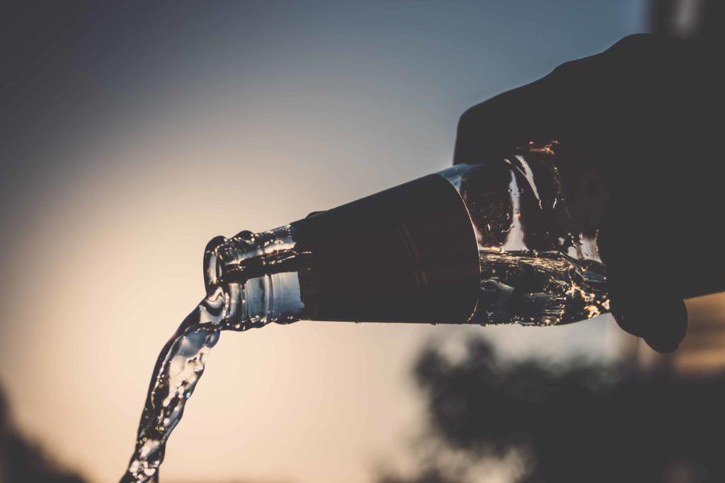 pouring water