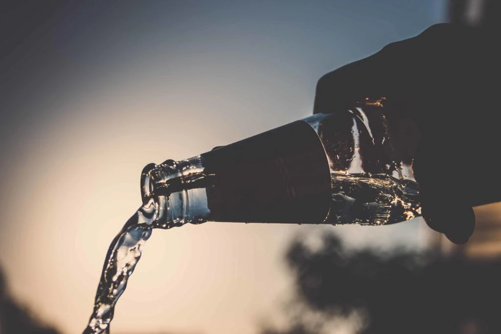 pouring water