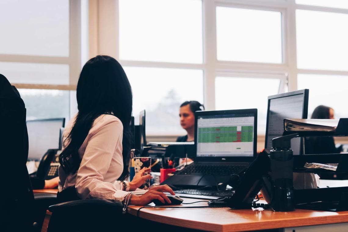 Accountant working on IR35 Tax spreadsheet