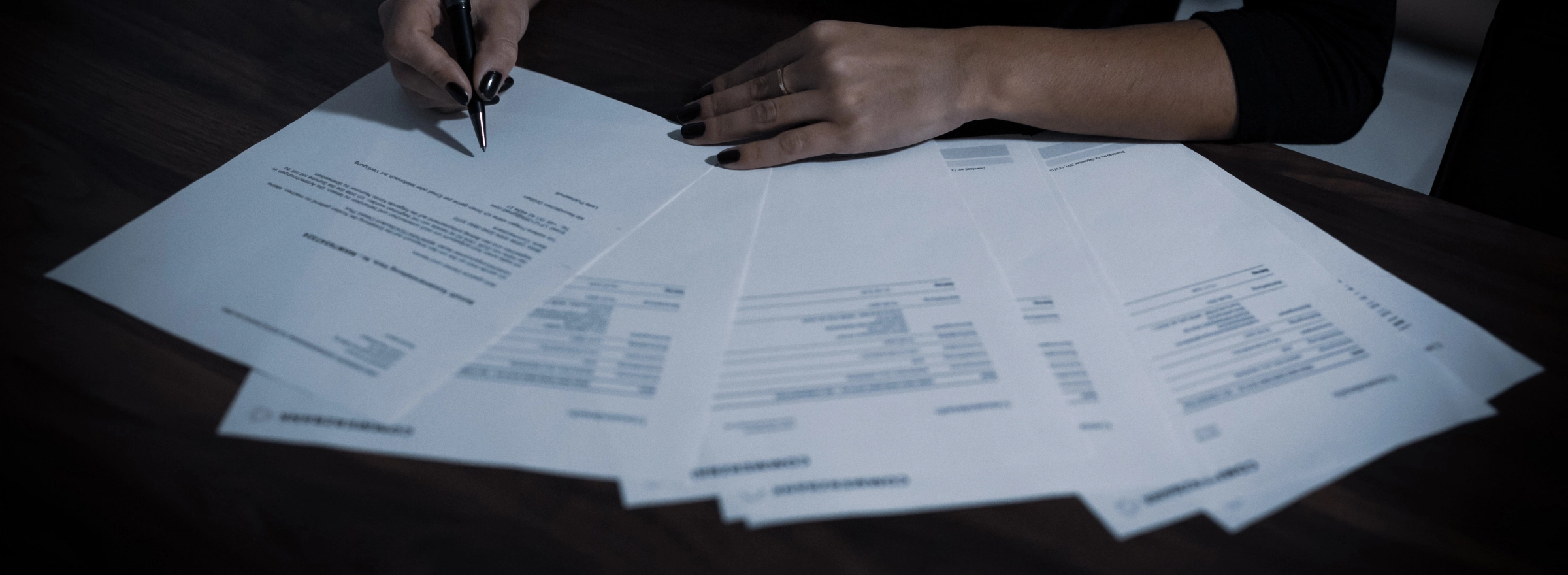 woman doing paperwork