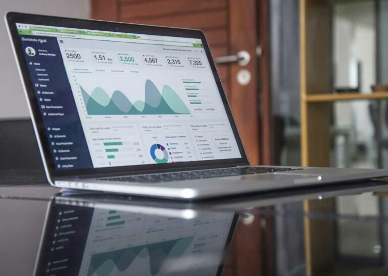 Laptop on table with Shopify open